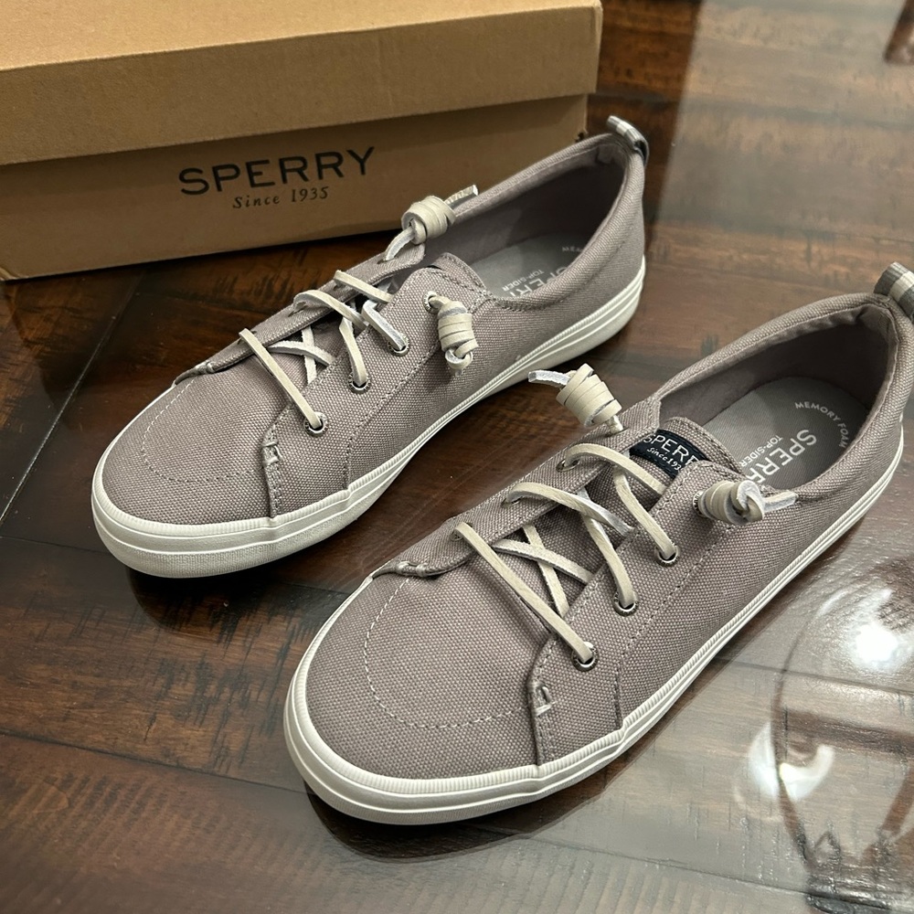 Sperry Men's Taupe Canvas Sneakers